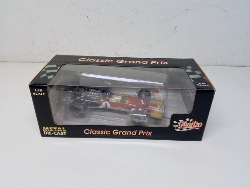coche bolido carreras+caja maqueta deco plastico metal rojo 5.2x24x10.5 1u